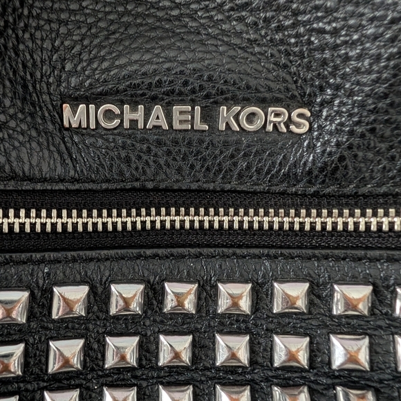 Michael Kors Studded Pebbled Black Leather Backpack main image 4